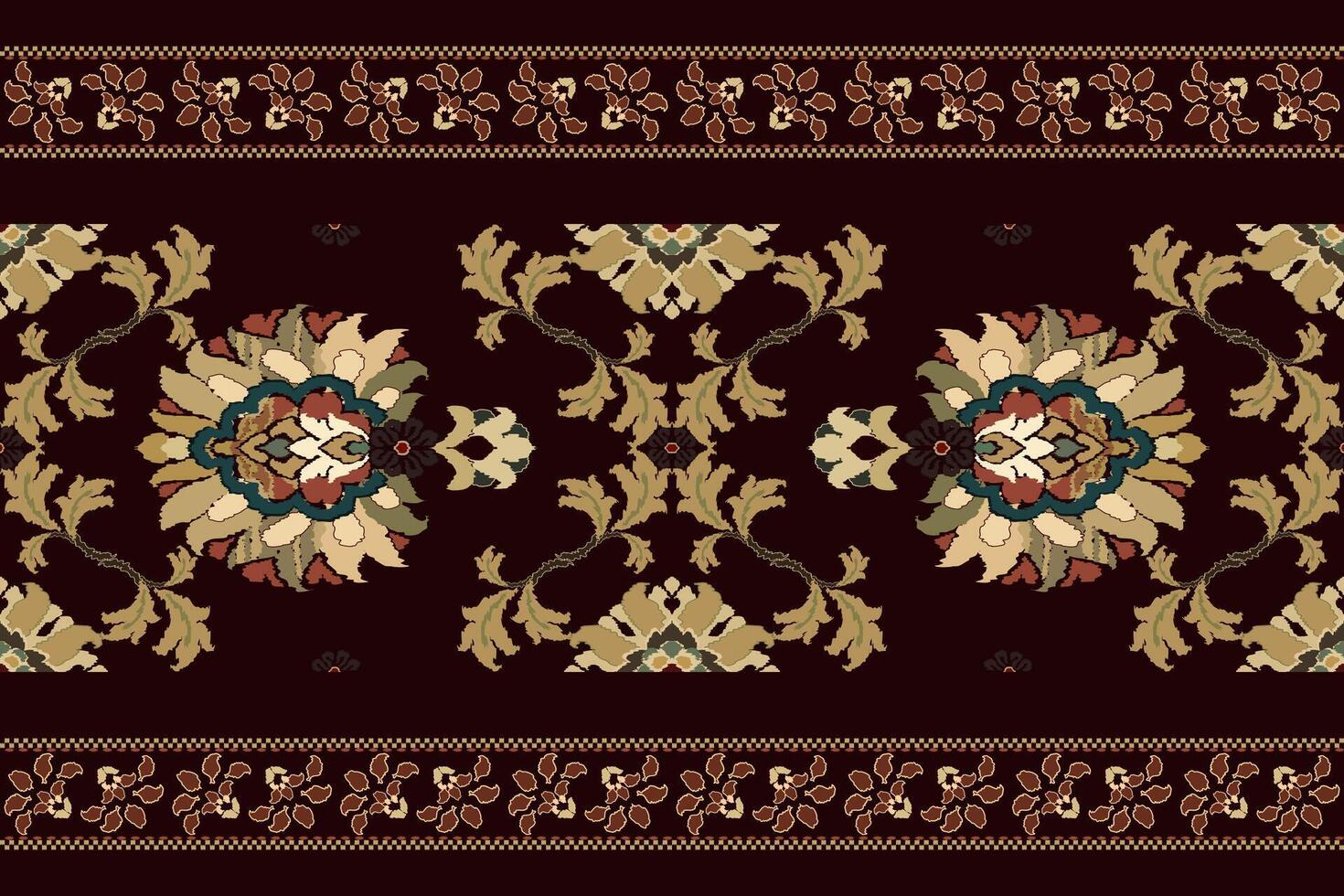 ikat tribal indio sin costura modelo. étnico azteca tela alfombra mandala ornamento nativo boho cheurón textil.geometrico africano americano oriental tradicional ilustraciones. bordado estilo. vector