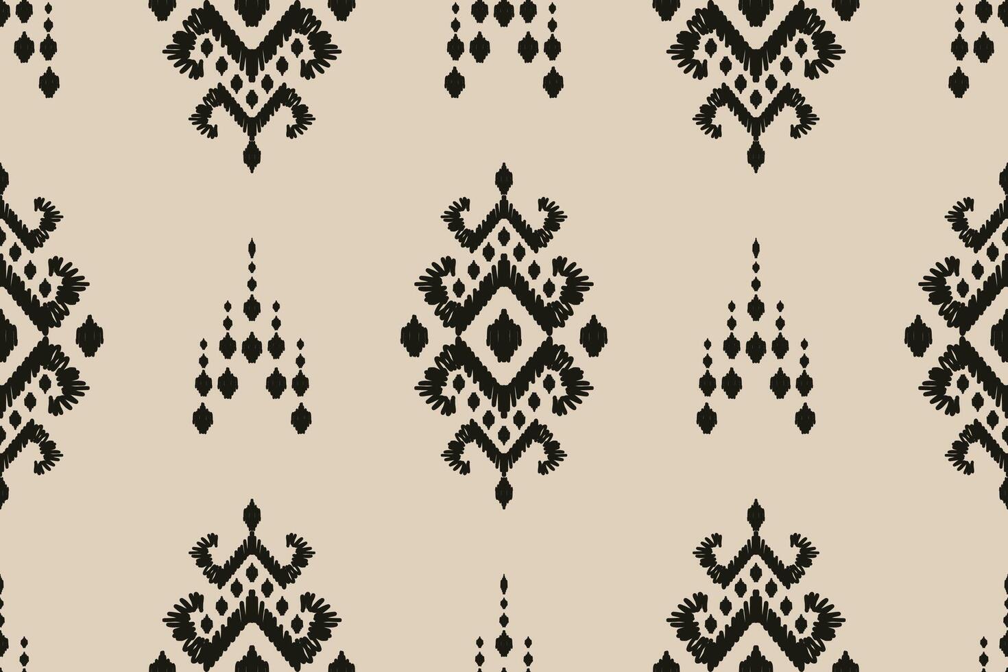 Ikat tribal Indian seamless pattern. Ethnic Aztec fabric carpet mandala ornament native boho chevron textile.Geometric African American oriental traditional illustrations. Embroidery style vector