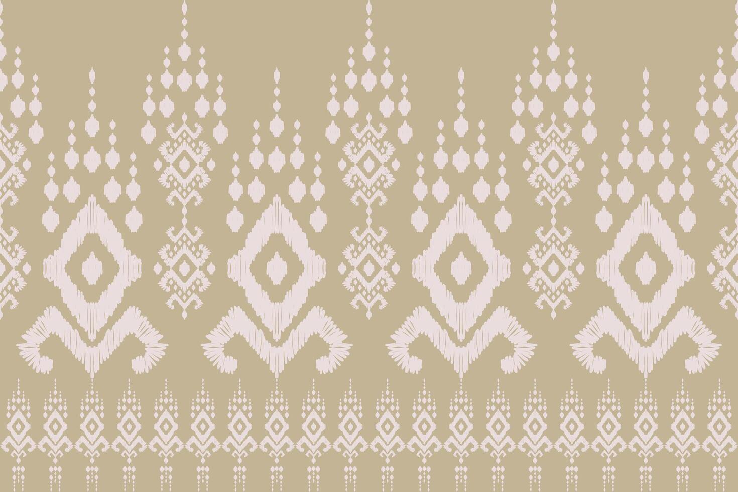 ikat tribal indio sin costura modelo. étnico azteca tela alfombra mandala ornamento nativo boho cheurón textil.geometrico africano americano oriental tradicional ilustraciones. bordado estilo vector