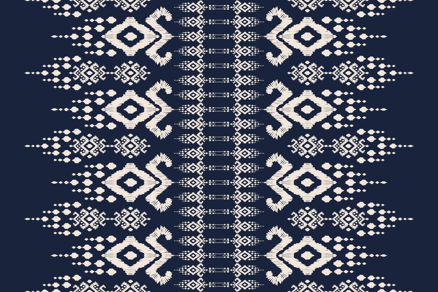 Ikat tribal Indian seamless pattern. Ethnic Aztec fabric carpet mandala ornament native boho chevron textile.Geometric African American oriental traditional illustrations. Embroidery style vector