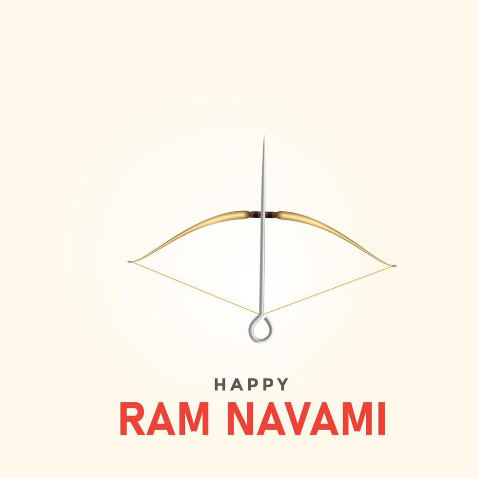 Shree Ram Navami. creative Ram Navami ads, Happy Ram Navami Day creative design, 3D illustration vector