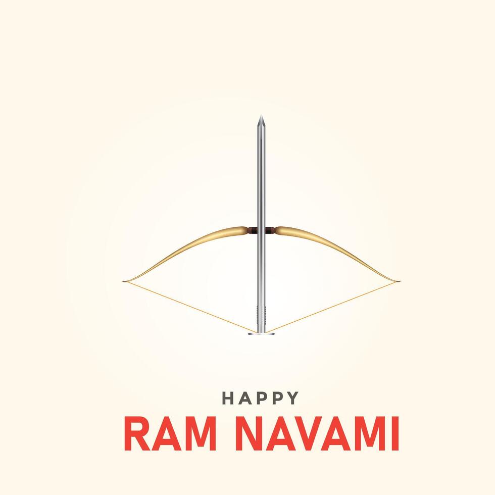 Shree Ram Navami. creative Ram Navami ads, Happy Ram Navami Day creative design, 3D illustration vector