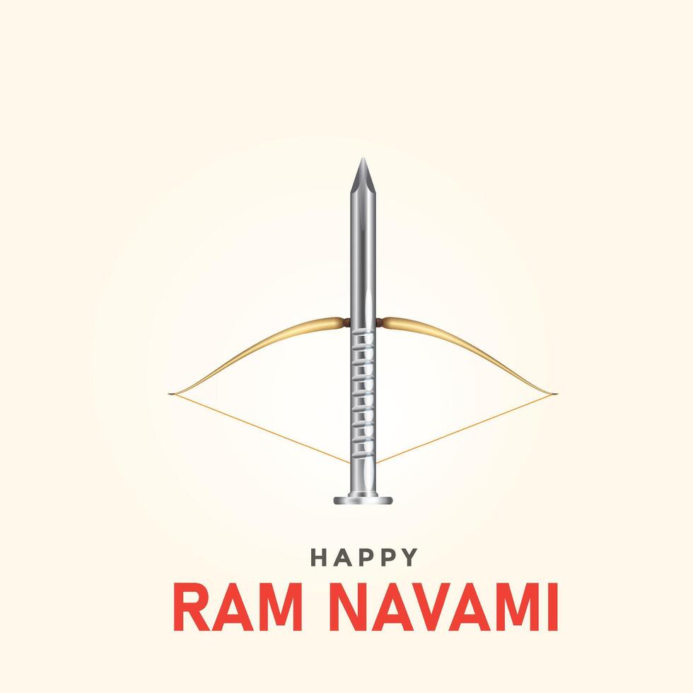 Shree Ram Navami. creative Ram Navami ads, Happy Ram Navami Day creative design, 3D illustration vector