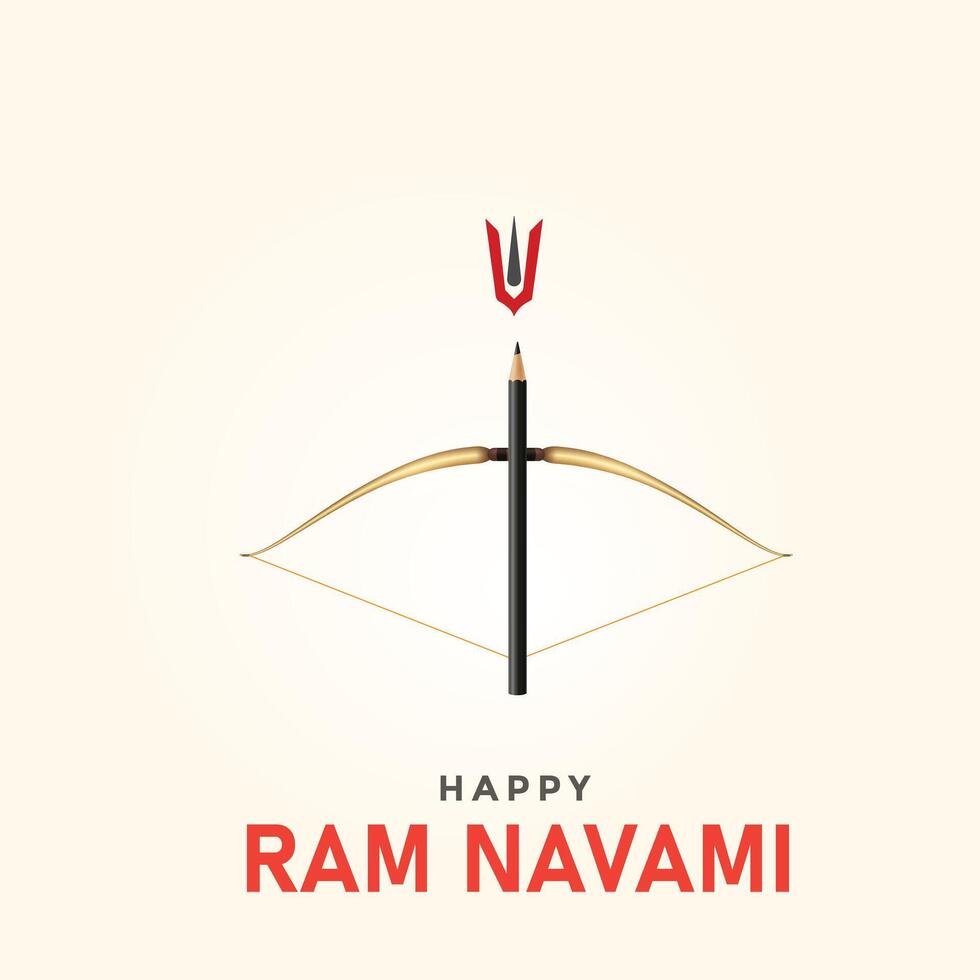 Shree Ram Navami. creative Ram Navami ads, Happy Ram Navami Day creative design, 3D illustration vector