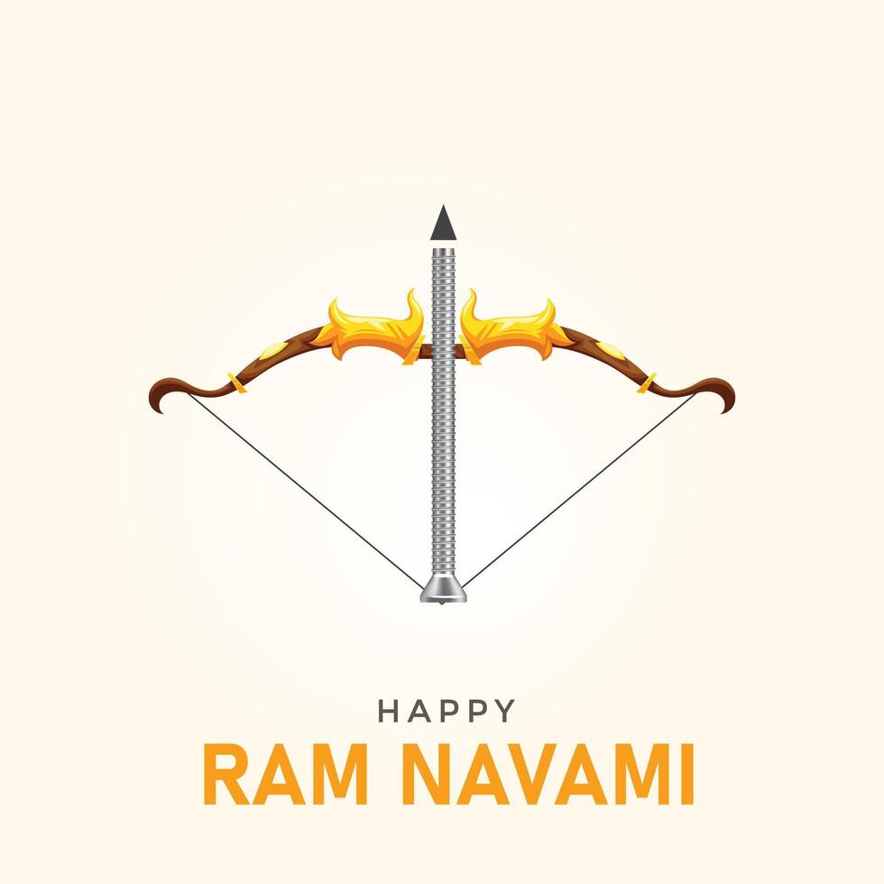 Shree Ram Navami. creative Ram Navami ads, Happy Ram Navami Day creative design, 3D illustration vector