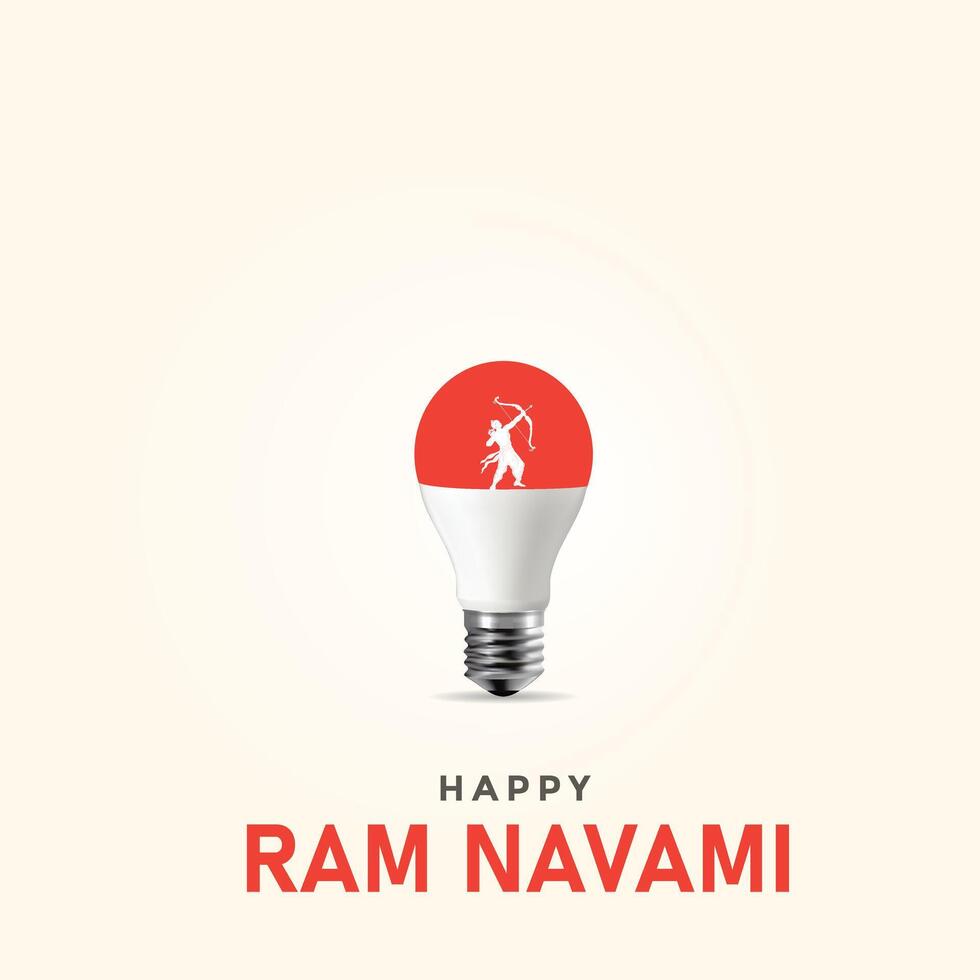 Shree Ram Navami. creative Ram Navami ads, Happy Ram Navami Day creative design, 3D illustration vector