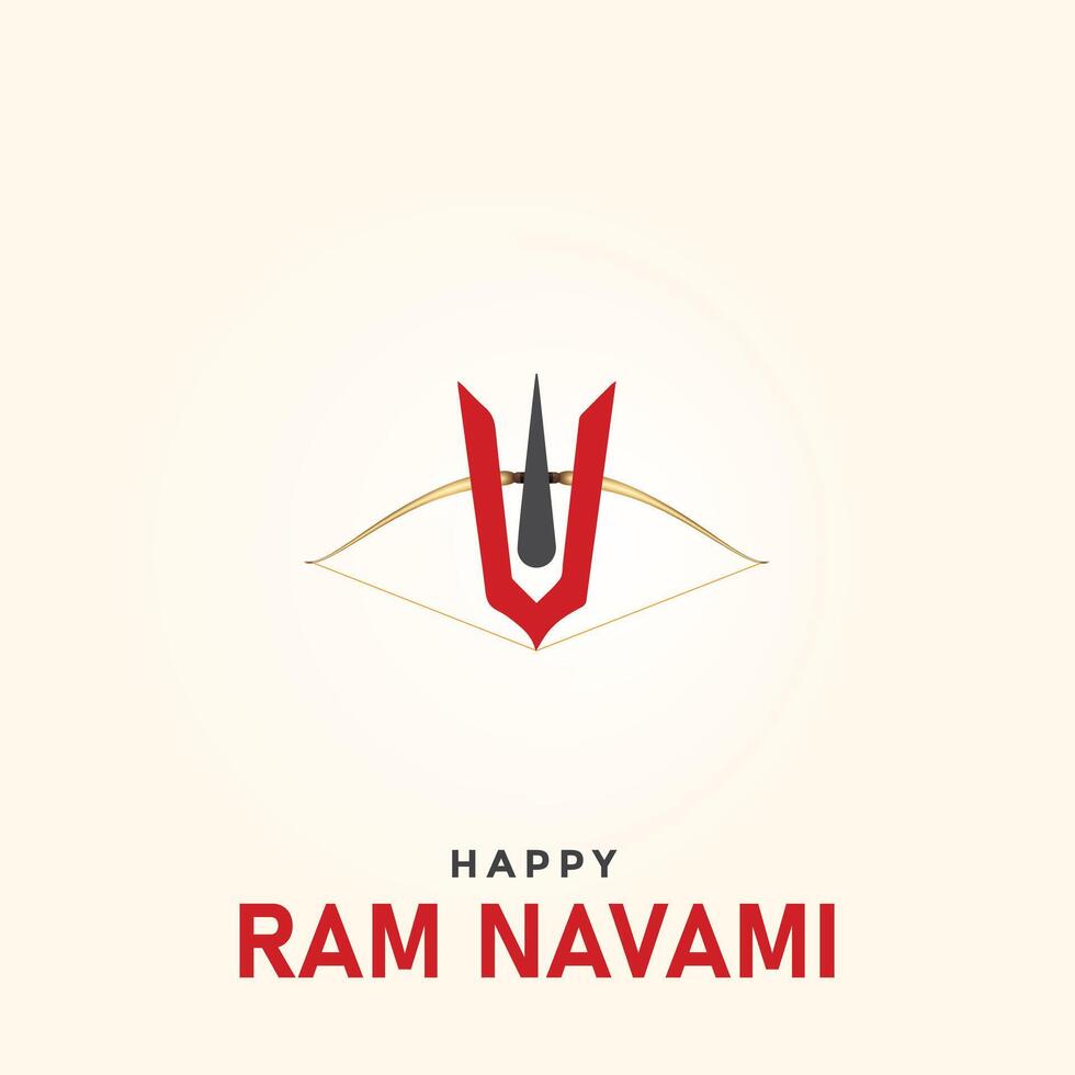 Shree Ram Navami. creative Ram Navami ads, Happy Ram Navami Day creative design, 3D illustration vector