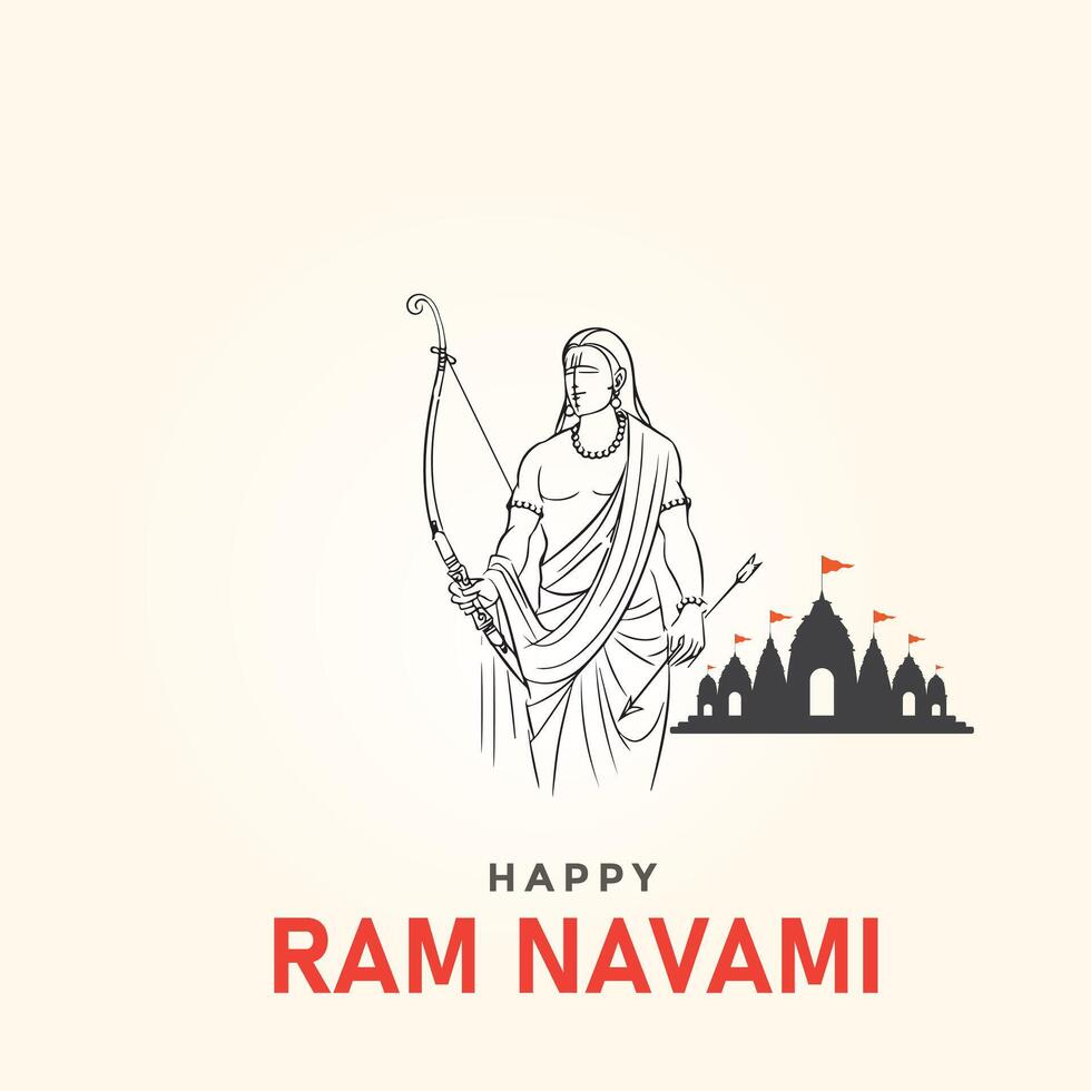 Shree Ram Navami. creative Ram Navami ads, Happy Ram Navami Day creative design, 3D illustration vector