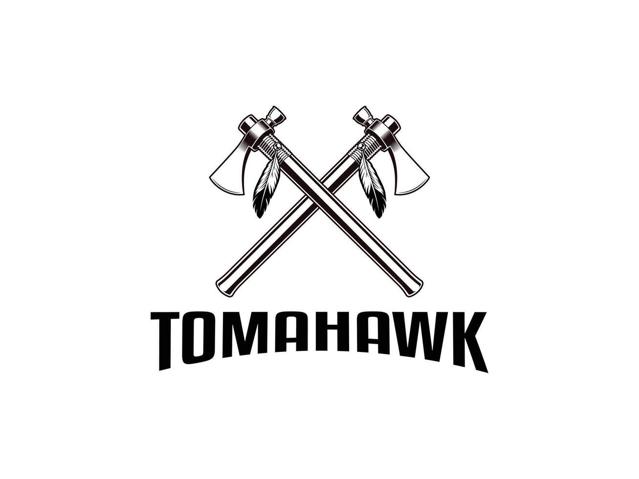 Tomahawk axe crossed vector