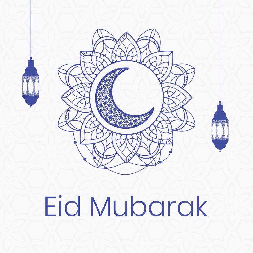 Eid Mubarak wishes banner design. vector