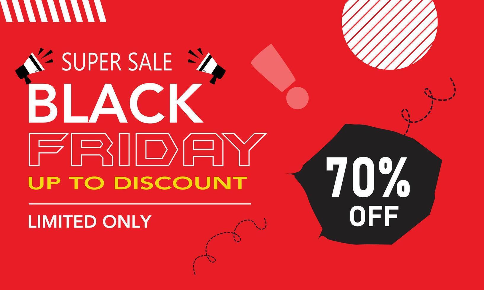 Black Friday Discount Banner Design. vector