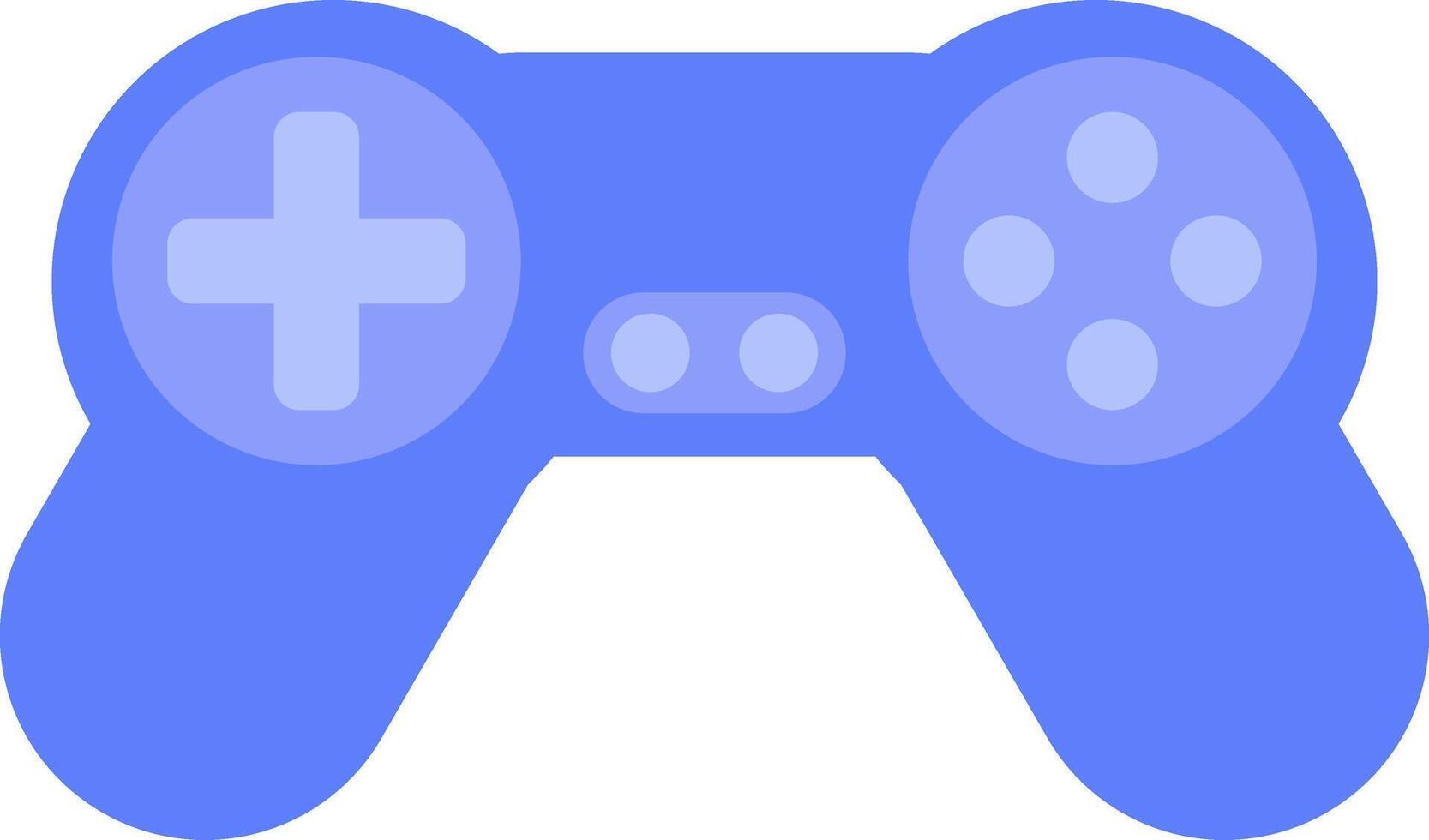 Game controller in blue color. Game controller icon. vector