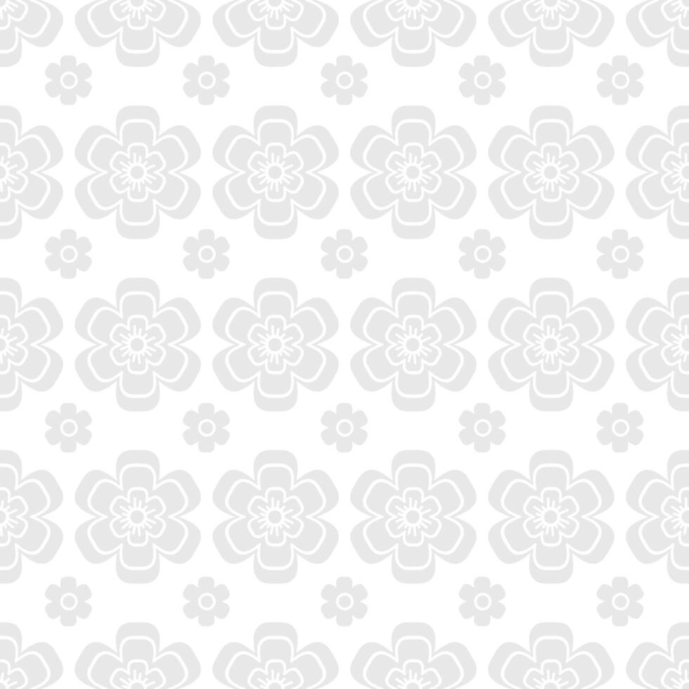 Monochrome floral seamless pattern in abstract style vector