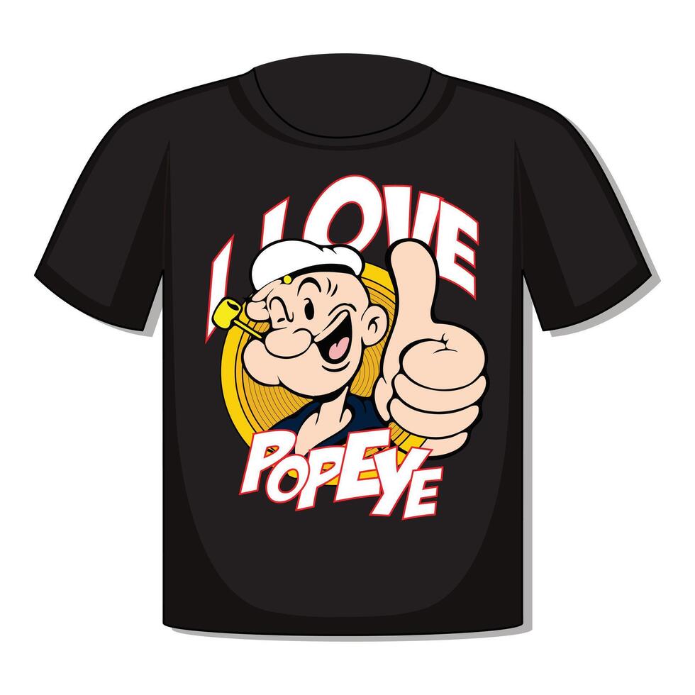 Popeye T-Shirt design. vector