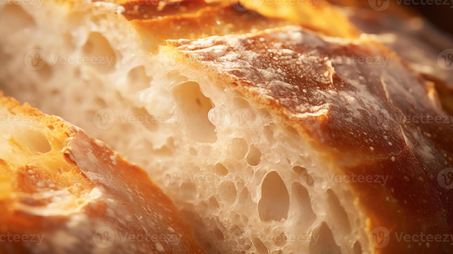 Extreme close-up of tasty bread. Food photography photo