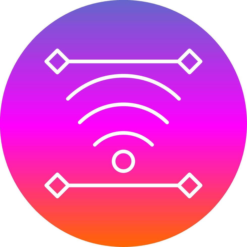 Wireless Line Gradient Circle Icon vector