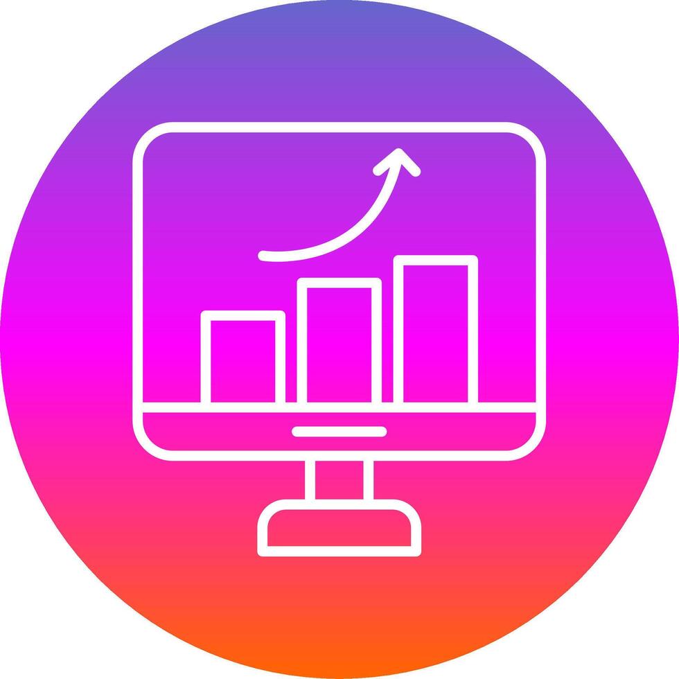 Improvement Line Gradient Circle Icon vector