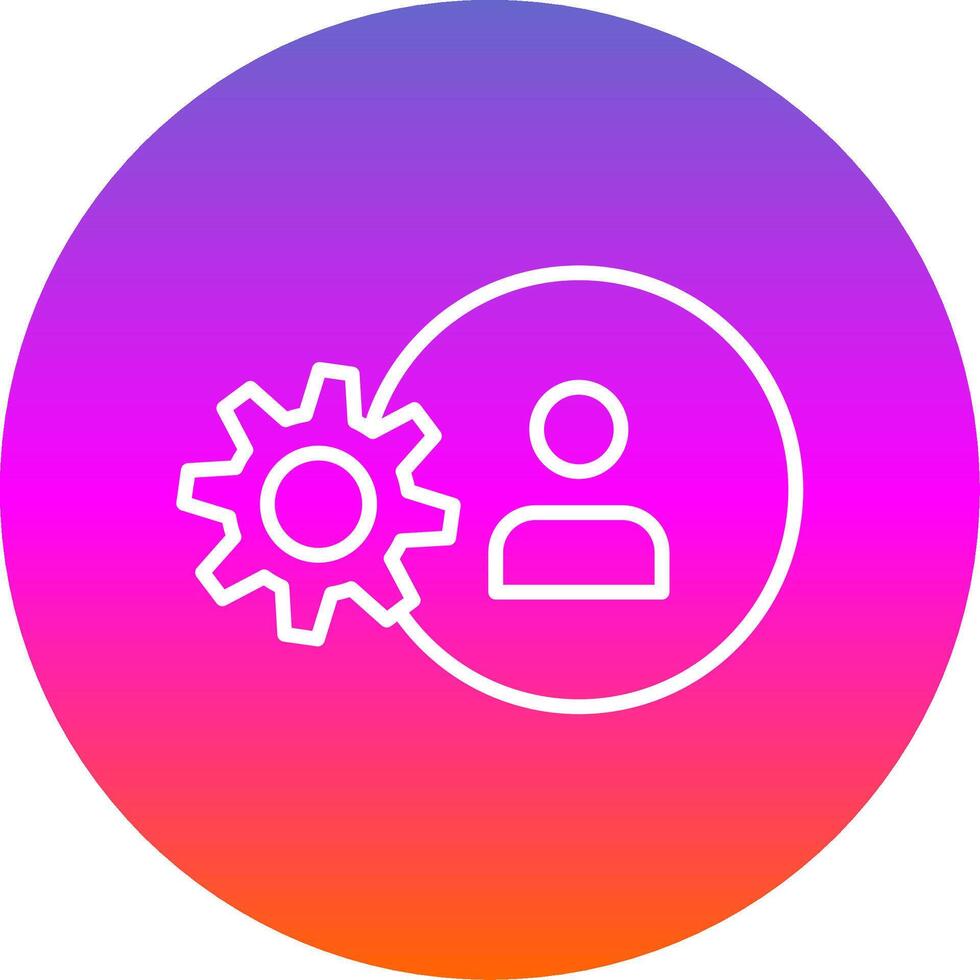 Skills Line Gradient Circle Icon vector