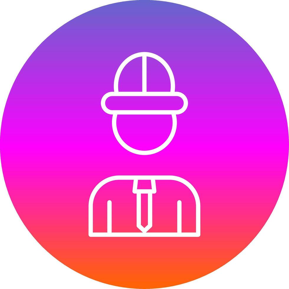 Architect Line Gradient Circle Icon vector