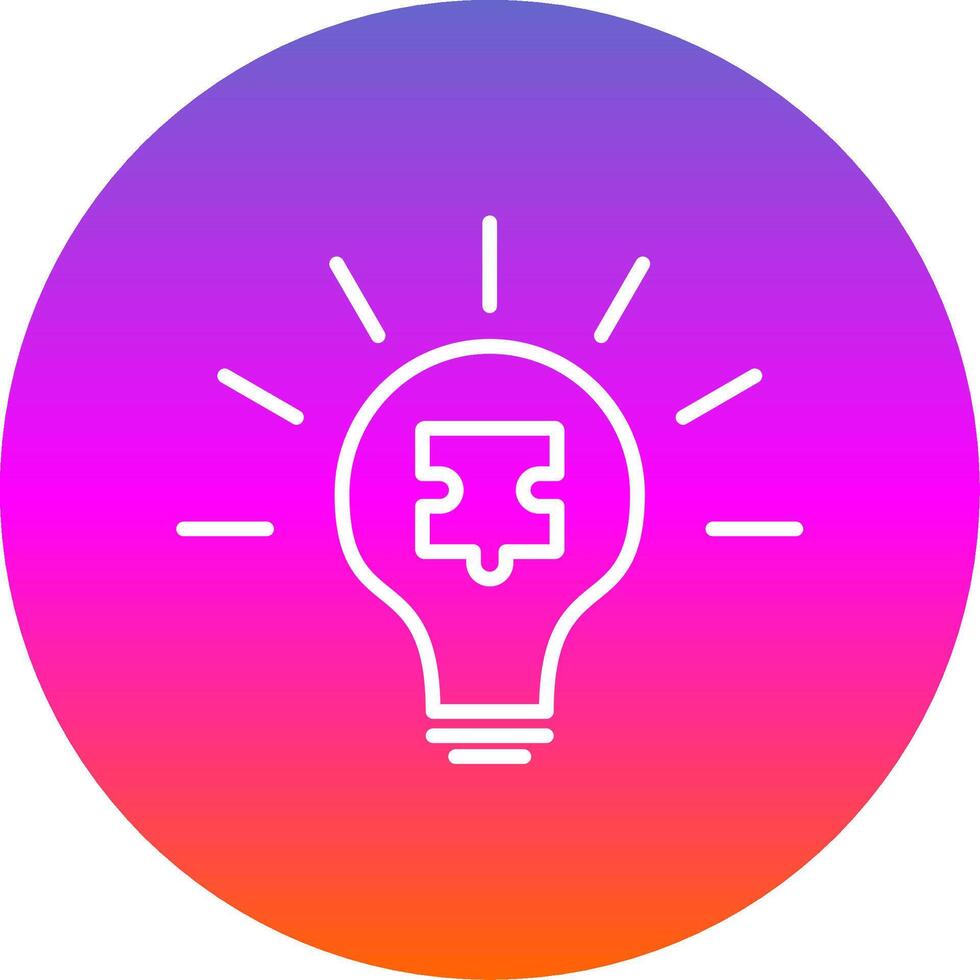 Solution Line Gradient Circle Icon vector