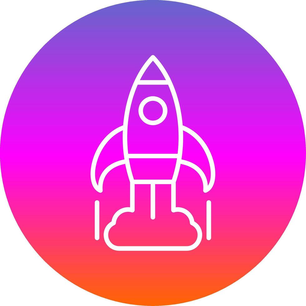 Business Startup Line Gradient Circle Icon vector