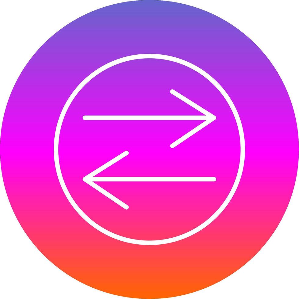 Swap Line Gradient Circle Icon vector