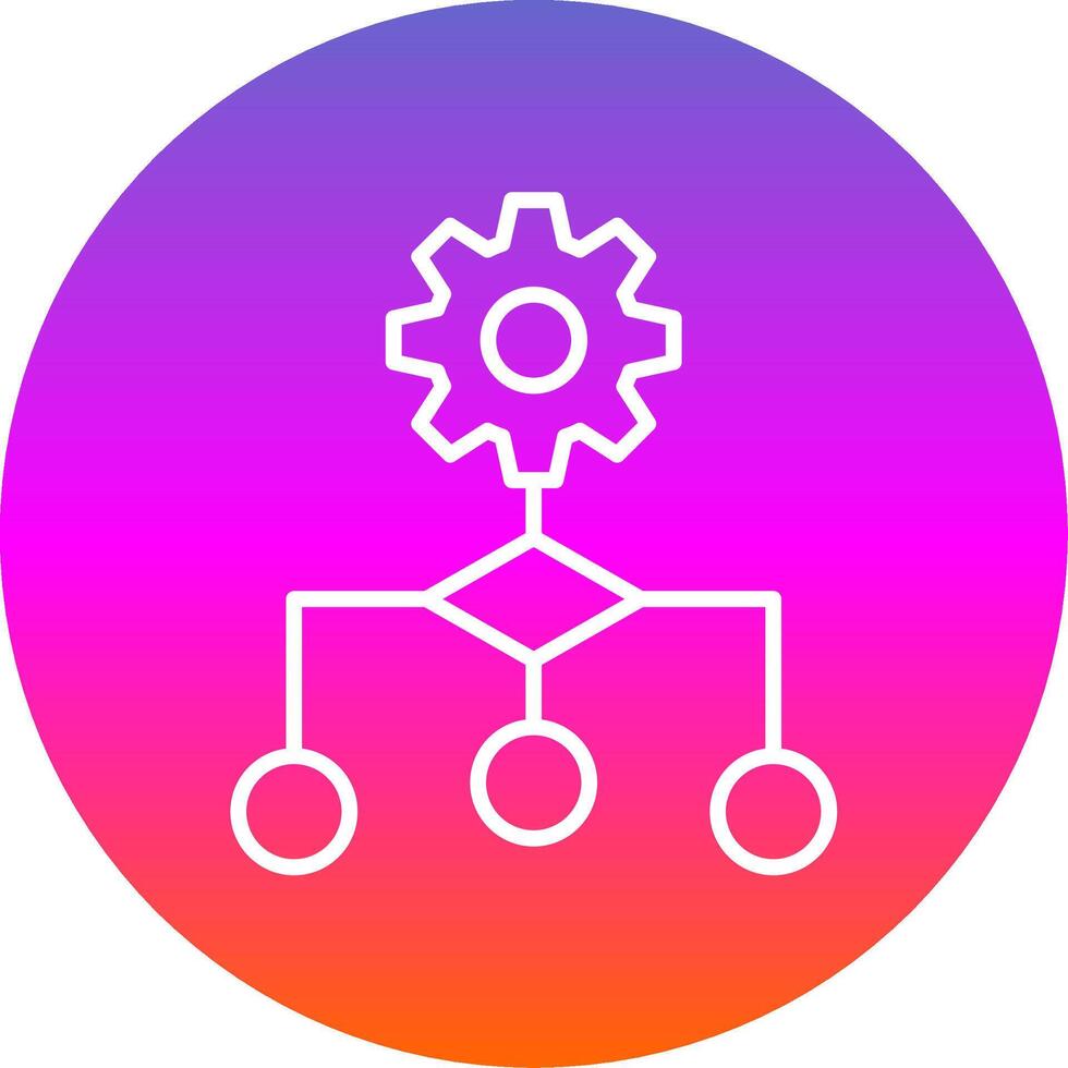 Algorithm Line Gradient Circle Icon vector