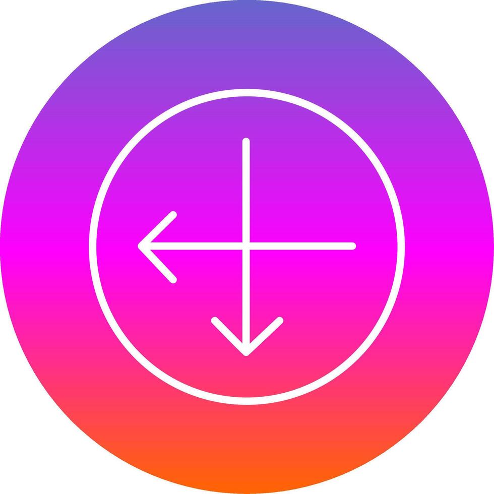 Intersect Line Gradient Circle Icon vector