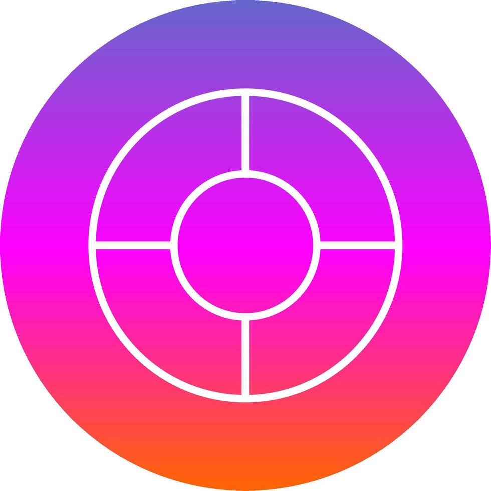 Color Wheel Line Gradient Circle Icon vector