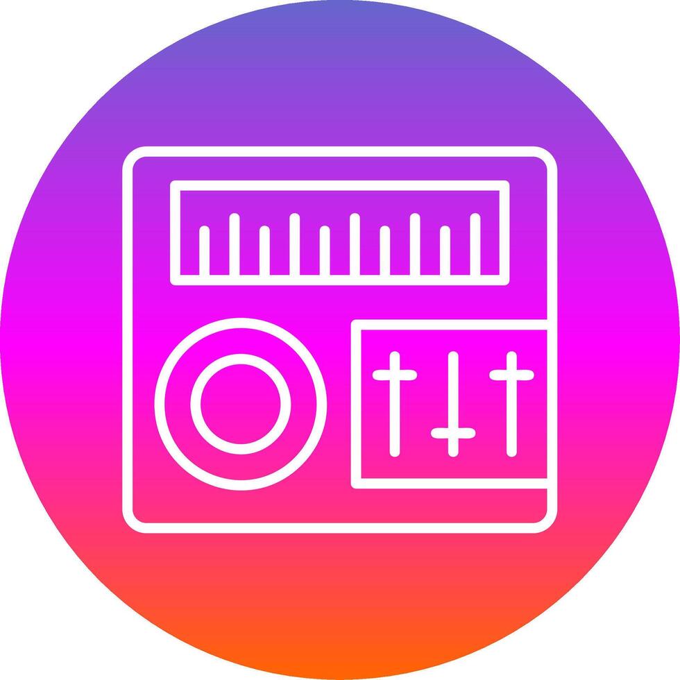 Sound Mixer Line Gradient Circle Icon vector