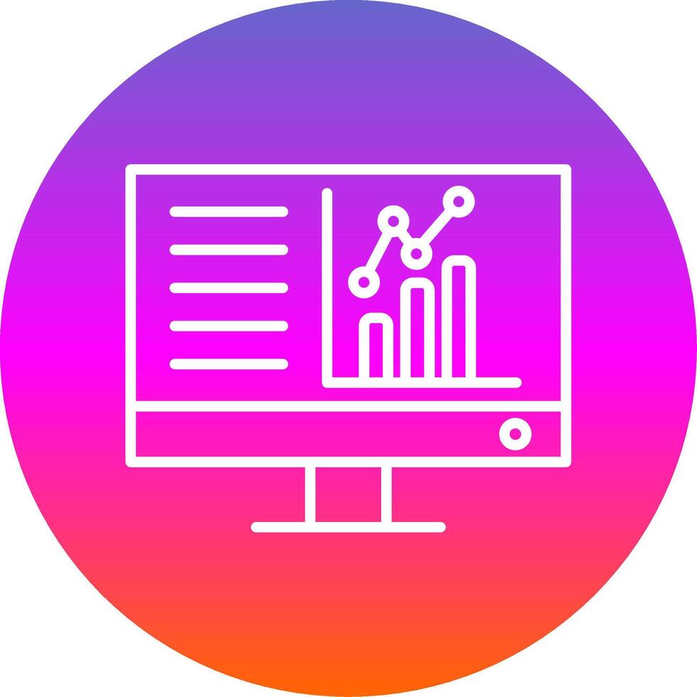 Dashboard Line Gradient Circle Icon vector