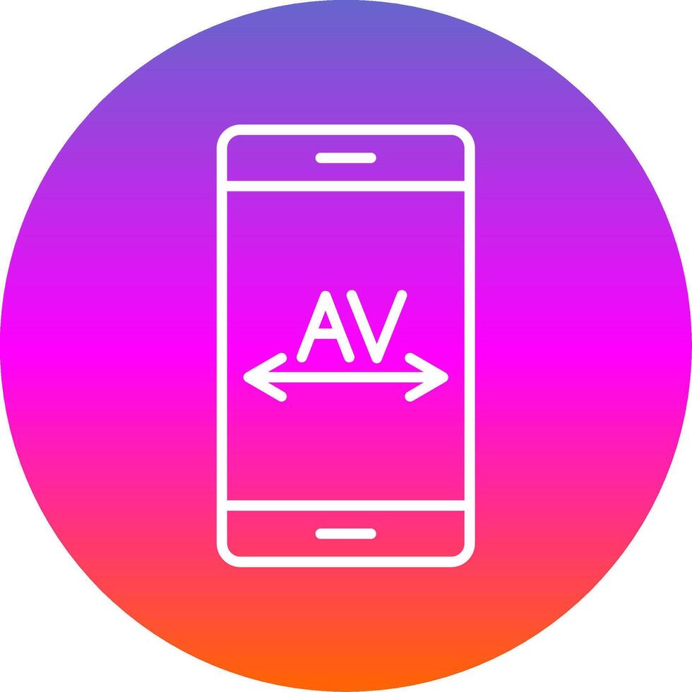 Kerning Line Gradient Circle Icon vector