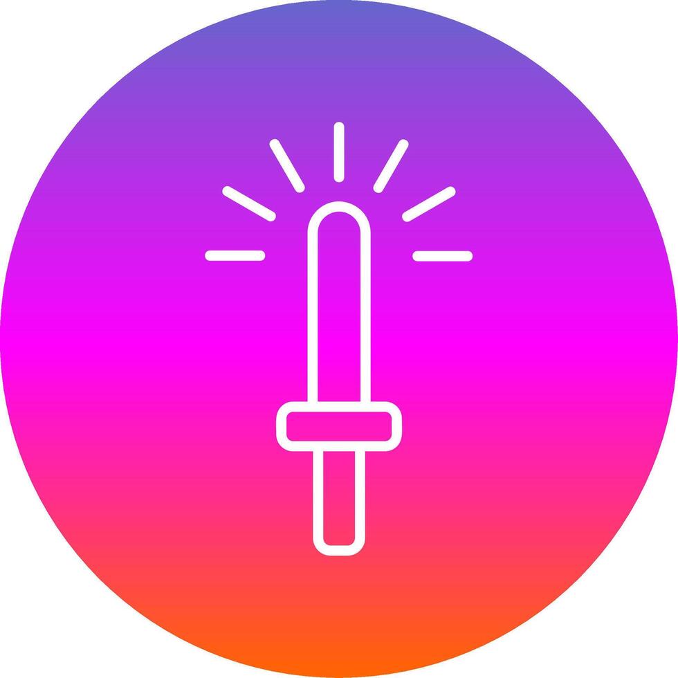 Light Stick Line Gradient Circle Icon vector