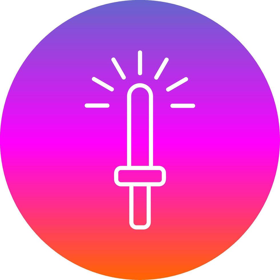 Light Stick Line Gradient Circle Icon vector