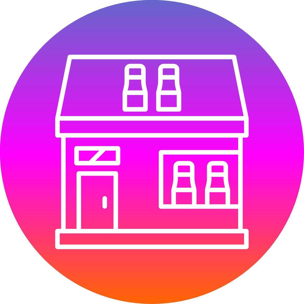 Off License Line Gradient Circle Icon vector