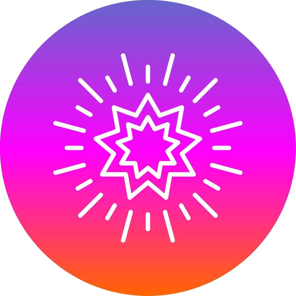 Stars Line Gradient Circle Icon vector