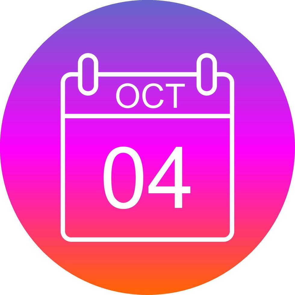 octubre línea degradado circulo icono vector