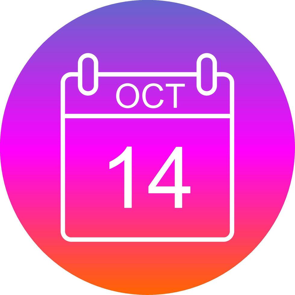 octubre línea degradado circulo icono vector