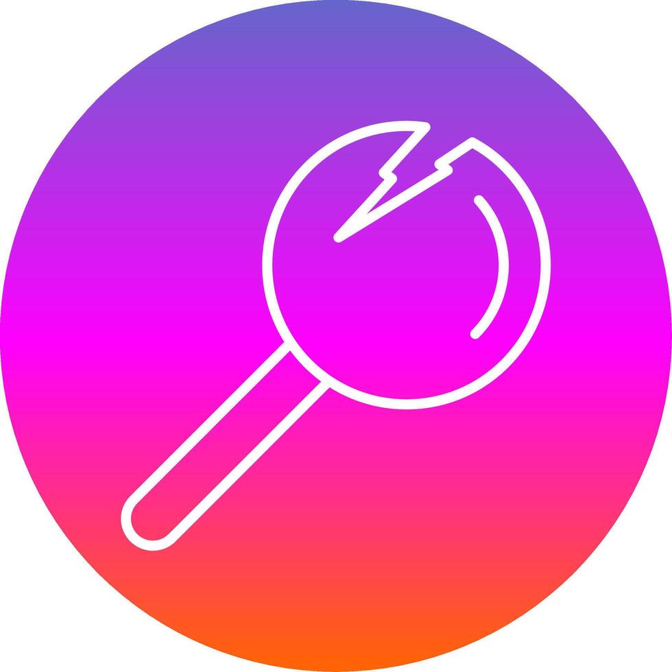 Lollipop Line Gradient Circle Icon vector