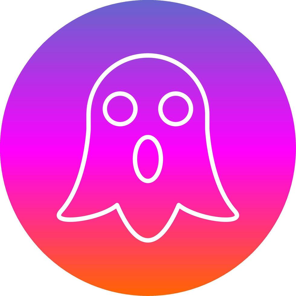 Ghost Line Gradient Circle Icon vector