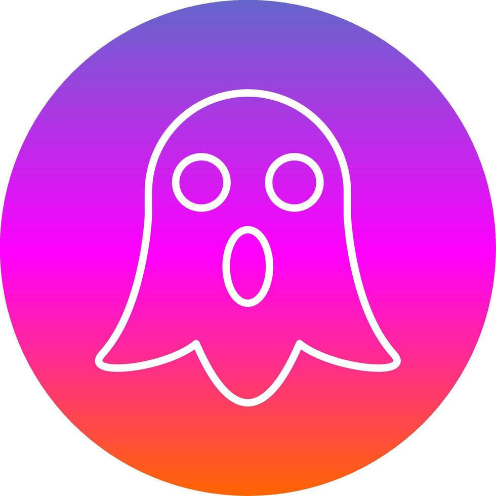 fantasma línea degradado circulo icono vector