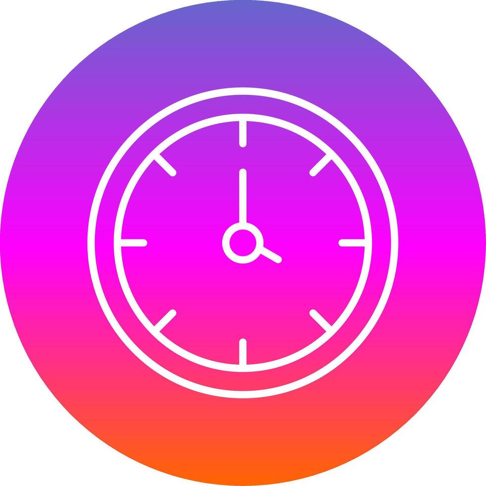 Clock Line Gradient Circle Icon vector