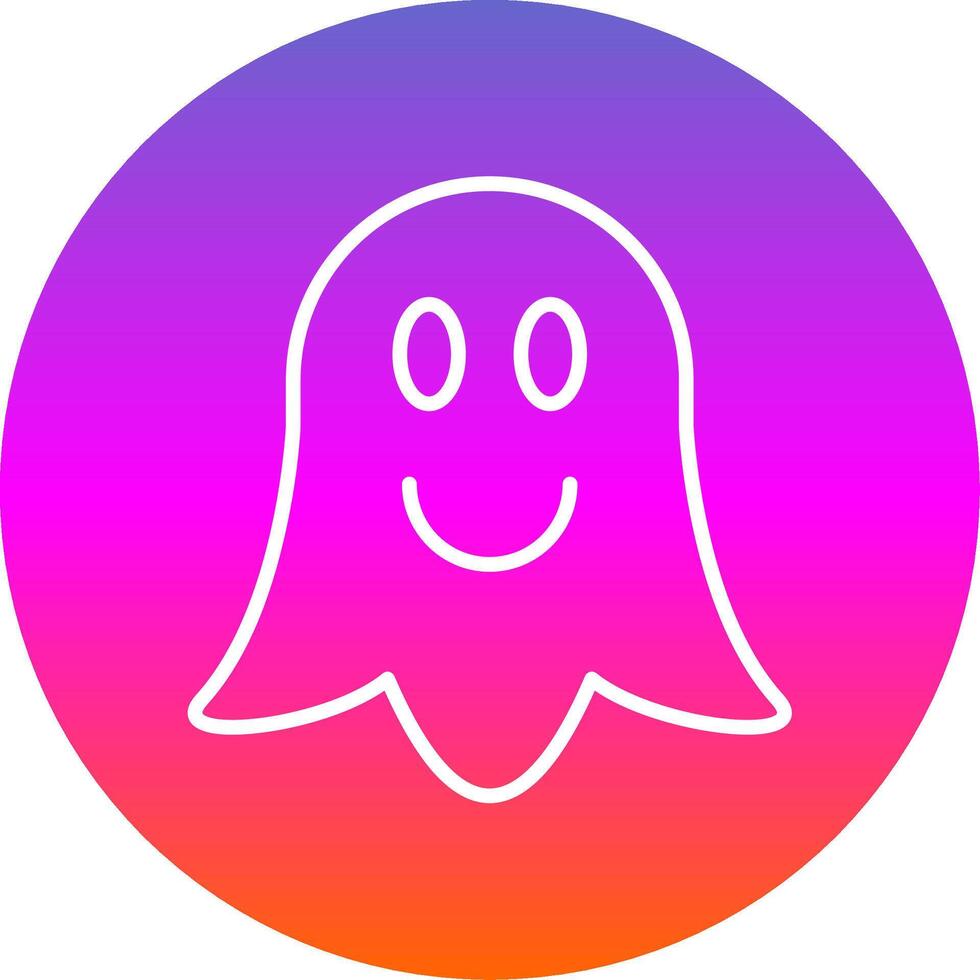 fantasma línea degradado circulo icono vector