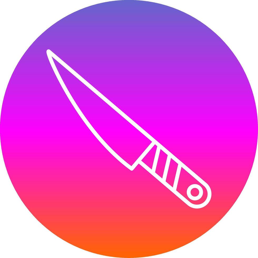 Knife Line Gradient Circle Icon vector