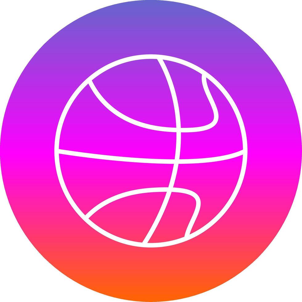 Basketball Line Gradient Circle Icon vector