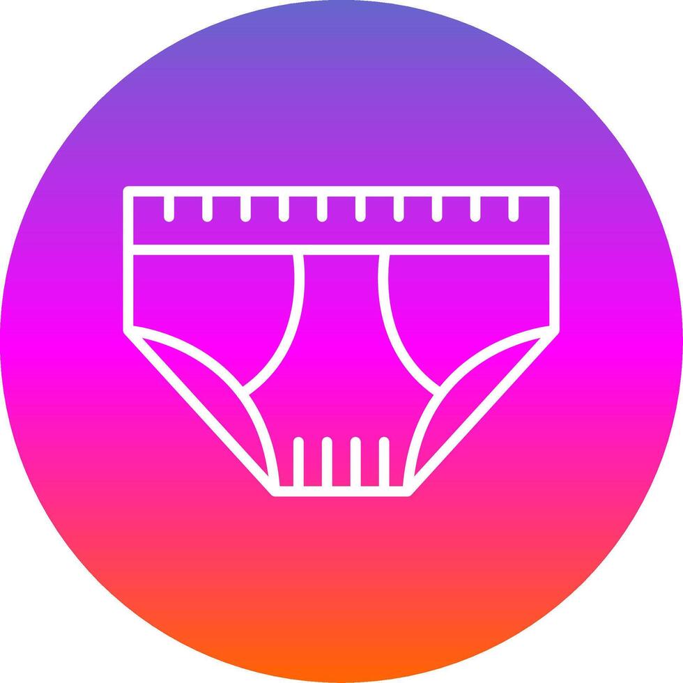 Underwear Line Gradient Circle Icon vector