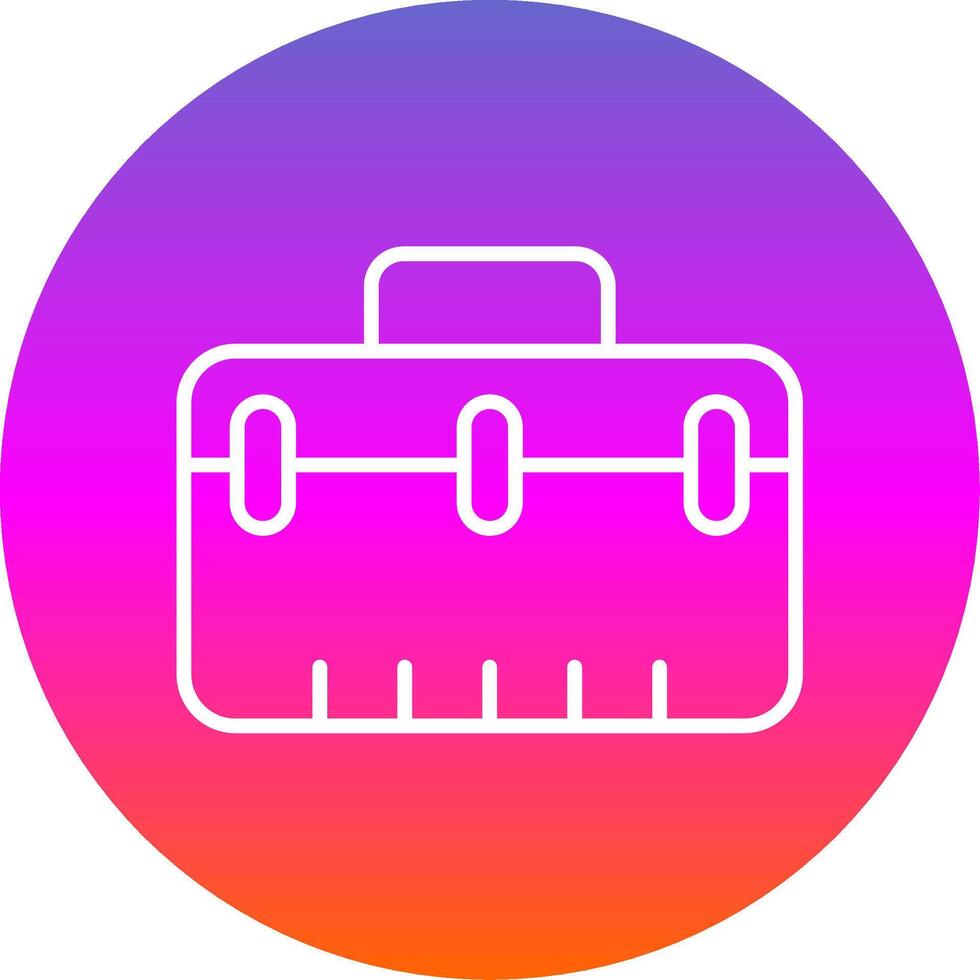 Suitcase Line Gradient Circle Icon vector