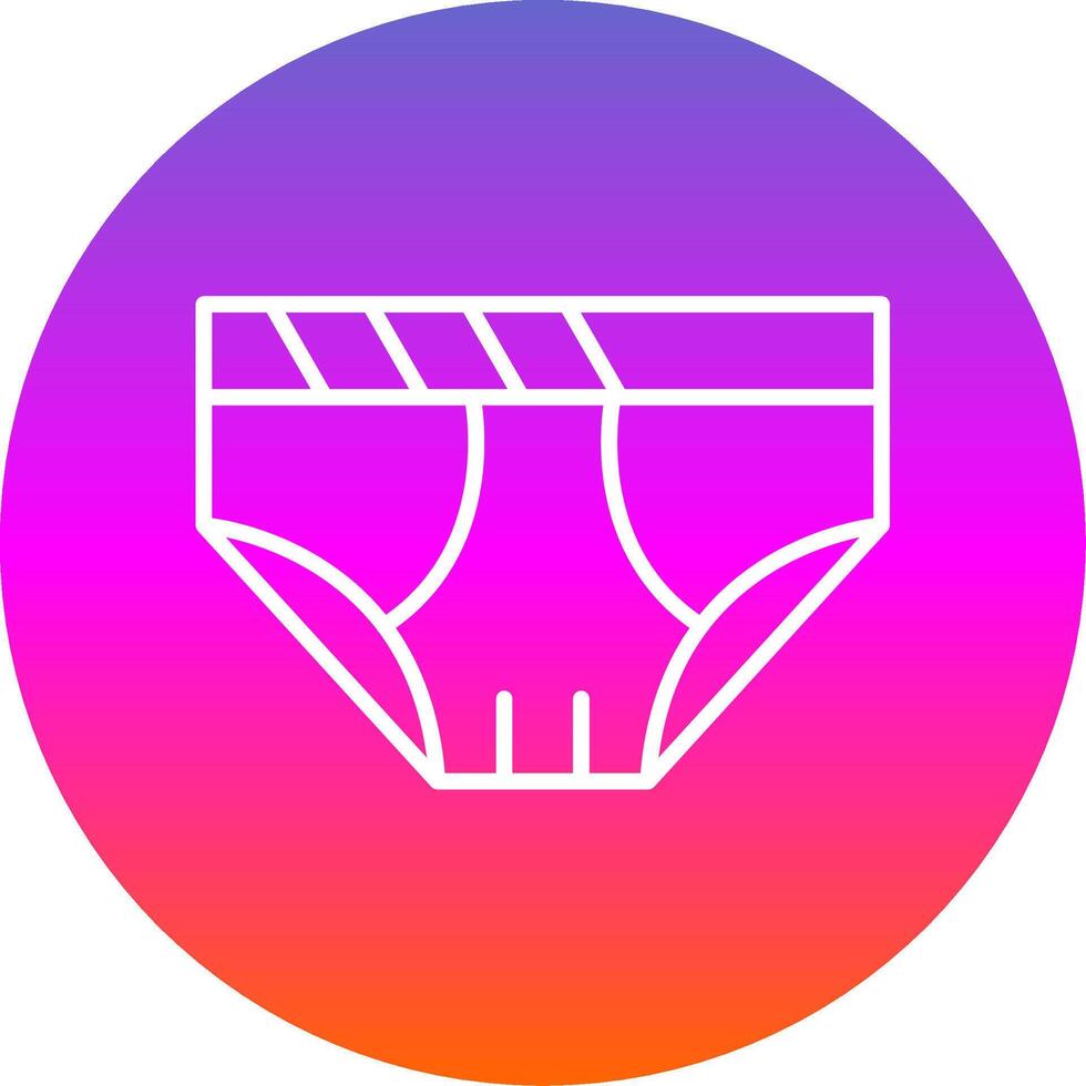 Underwear Line Gradient Circle Icon vector