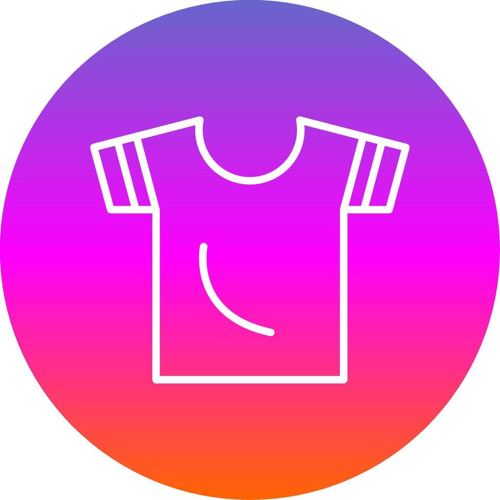 Shirt Line Gradient Circle Icon vector