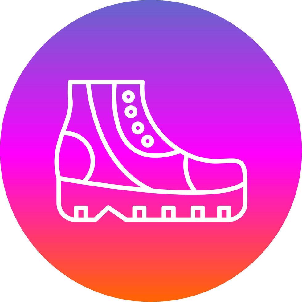 Shoes Line Gradient Circle Icon vector